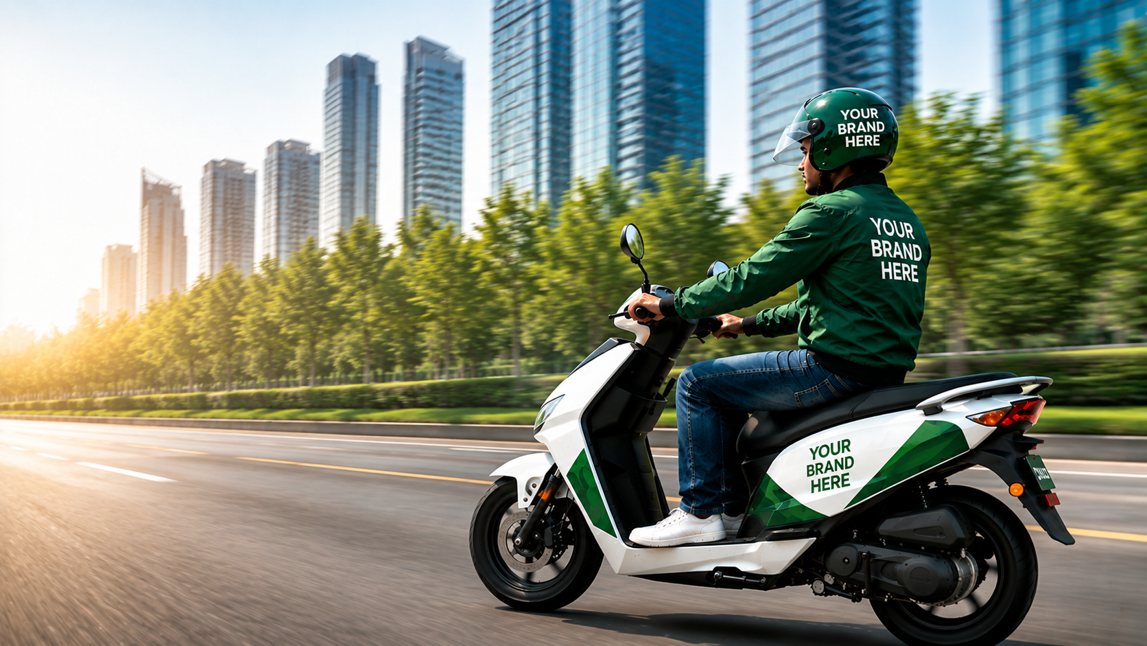 Branded Zeto scooter fleet
