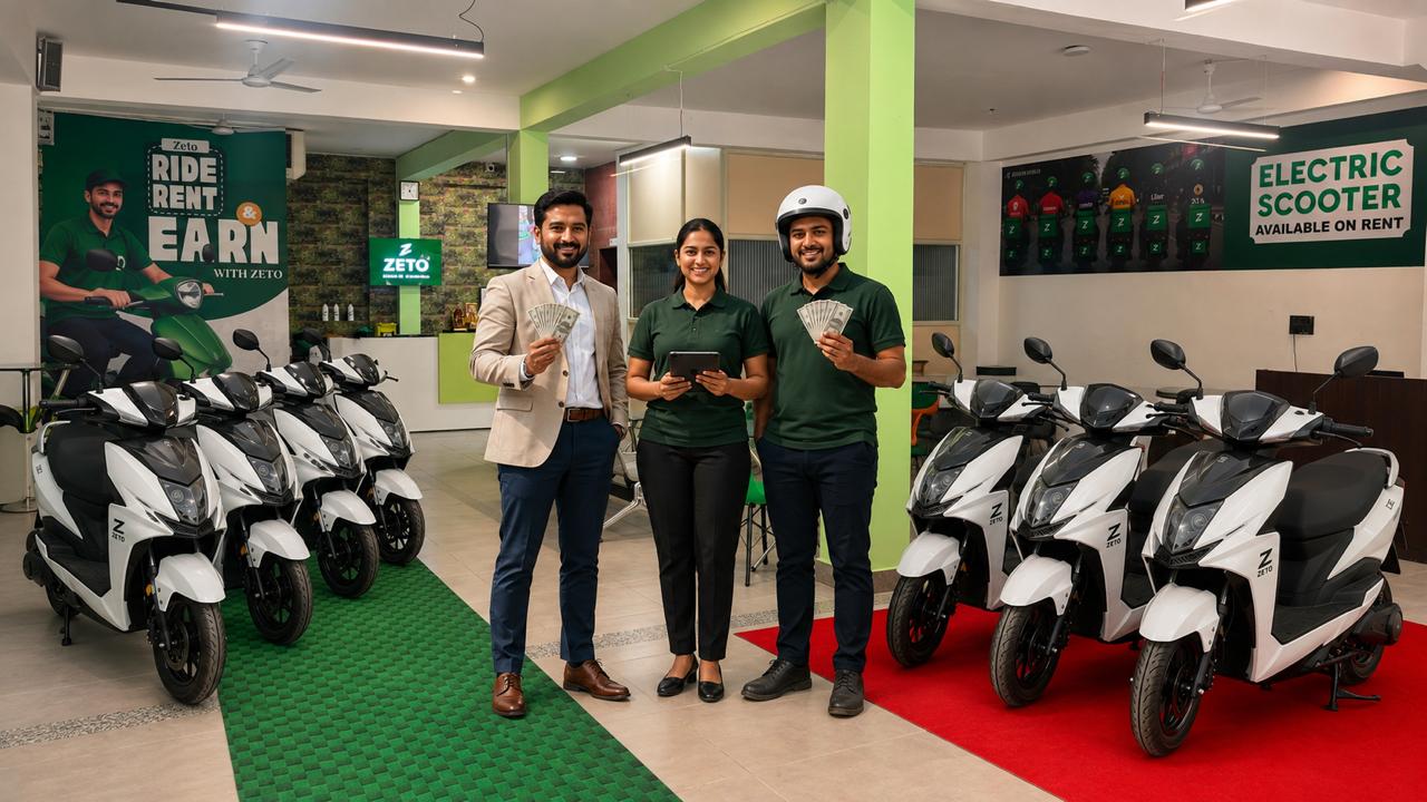 Branded Zeto scooter fleet